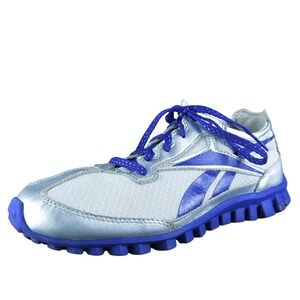 Reebok Realflex Men Sneaker‎ Shoes Size 6.5 Medium Silver Synthetic Lace Up
